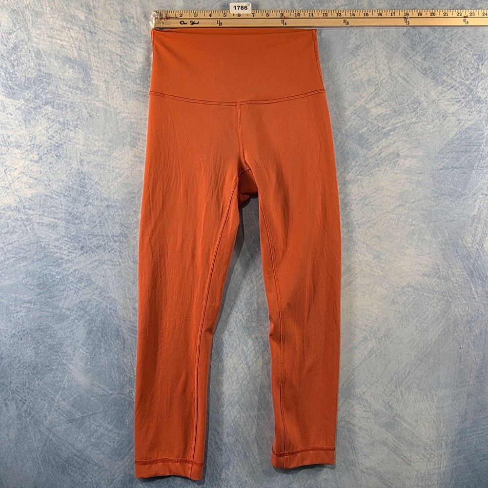 Lululemon Align High Rise Crop Leggings Burnt Orange Rust Yoga Pants‎ 21 Inch